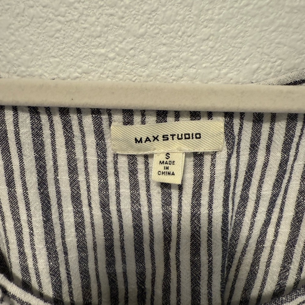 Max Studio Monochrome Striped Maxi Dress - Picture 4 of 4